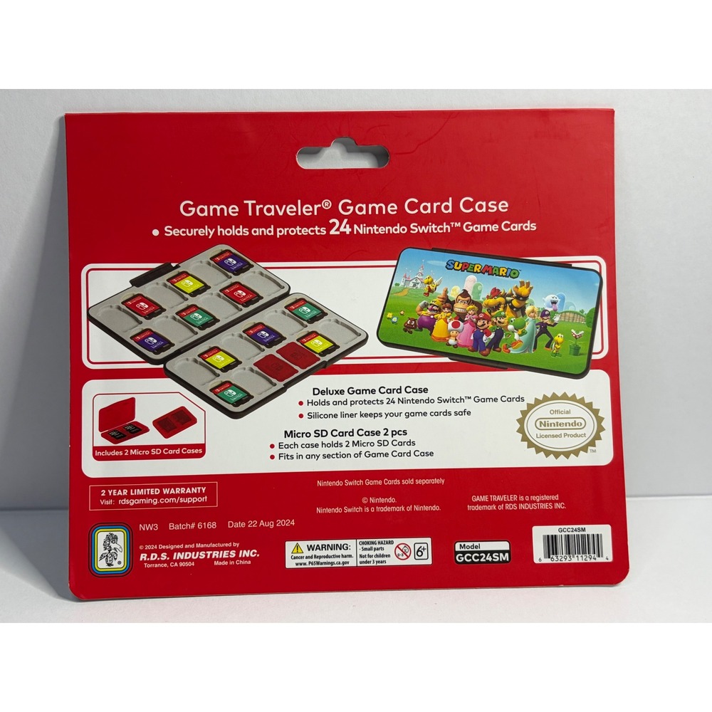 Nintendo Switch Super Mario Game Traveler 24 Card Case RDS Industries‎ GCC24SM - Picture 4 of 5